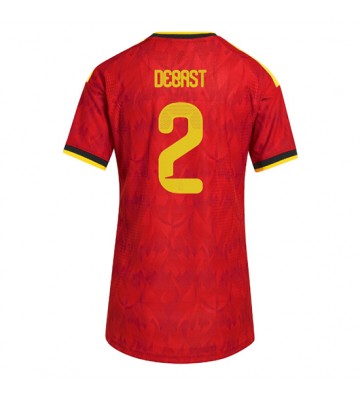 Belgien Zeno Debast #2 Replika Hemmatröja Damer VM 2026 Kortärmad